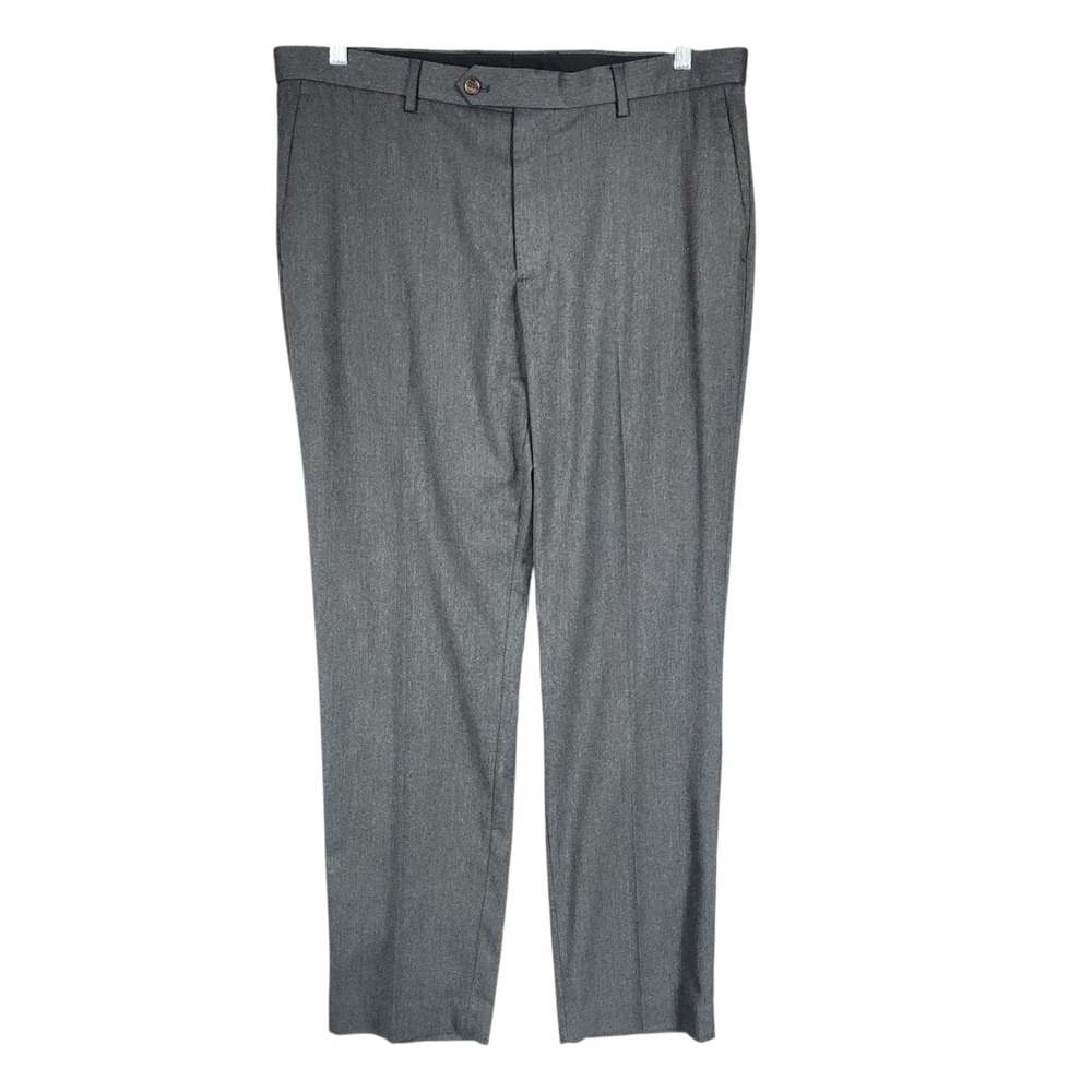 J Crew Bowery Slim Fit Dress Pants 36x32 Men Gray Stretch Business Office Career